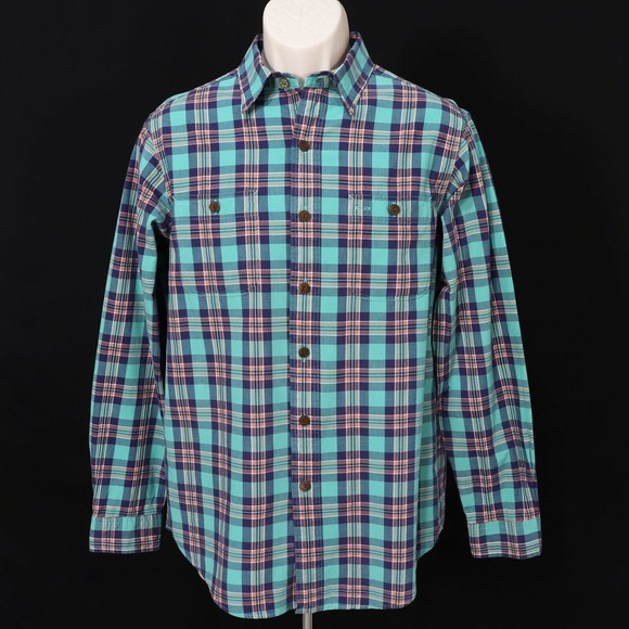 Polo Ralph Lauren Other - Polo Ralph Lauren Mens Plaid Shirt M Medium Button Front Blue Purple Orange L/S